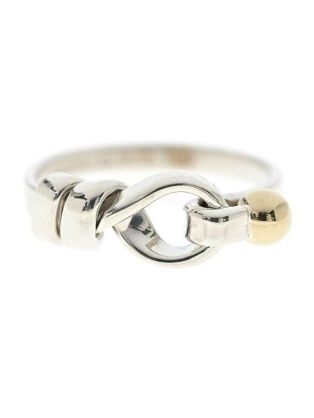 Tiffany & Co Hook & Eye Ring 18k Yellow Gold 750 New